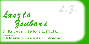 laszlo zsubori business card